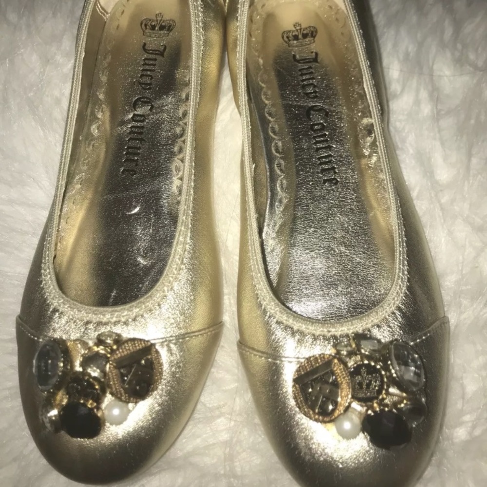 Authentic Juicy Couture Gold Flats